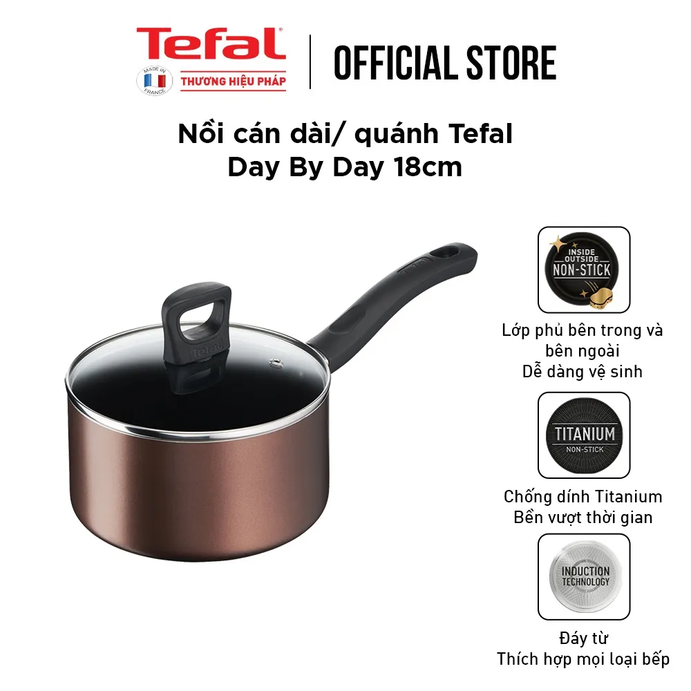 Ảnh Nồi cán dài/ quánh Tefal Day By Day 18cm 2