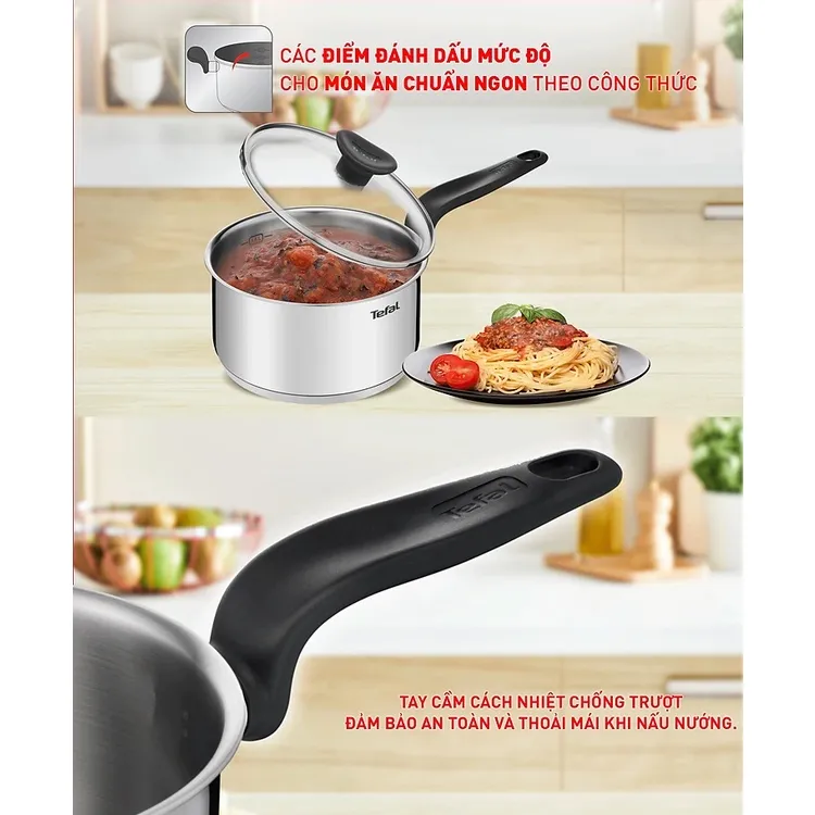 Ảnh Nồi cán dài/quánh inox đáy từ Tefal Primary 16cm, 1.5L 4