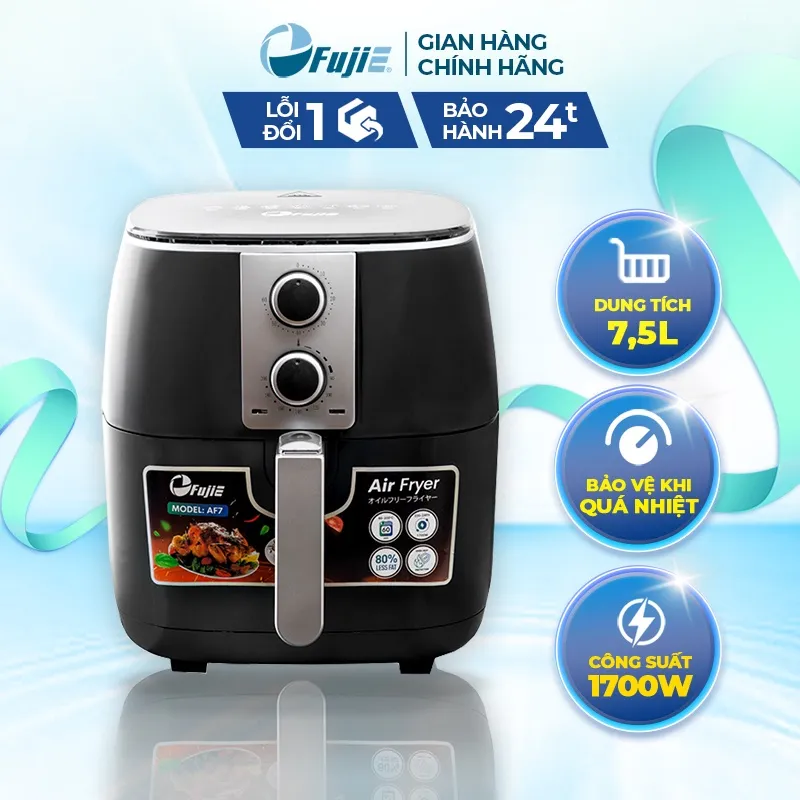Đánh Giá Nồi Chiên Không Dầu FujiE AF7 7.5L - Giảm 80% Dầu Mỡ, Nấu Ngon Khỏe