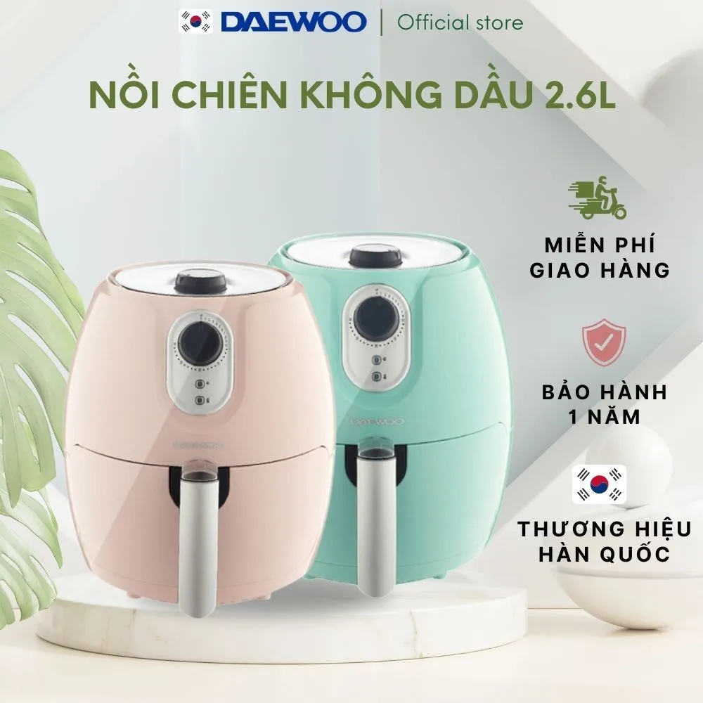 Ảnh Nồi chiên không dầu Daewoo công nghệ Rapid Air hiện đại 2.6L DEF-DM550/ DEF-DM555 bảo hành 12 tháng 1