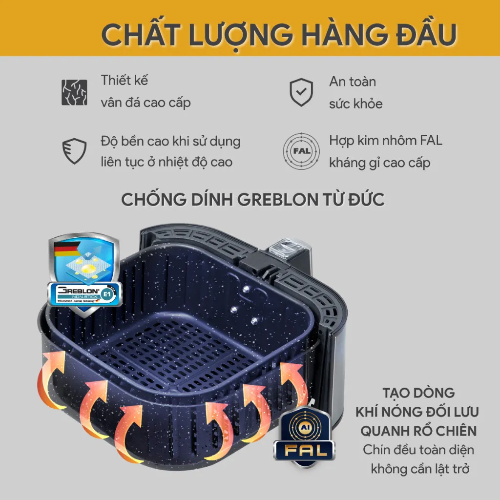 Ảnh Nồi Chiên Không Dầu Điện Tử BlueStone AFB-5880 - 5.5 Lít -1700W 4