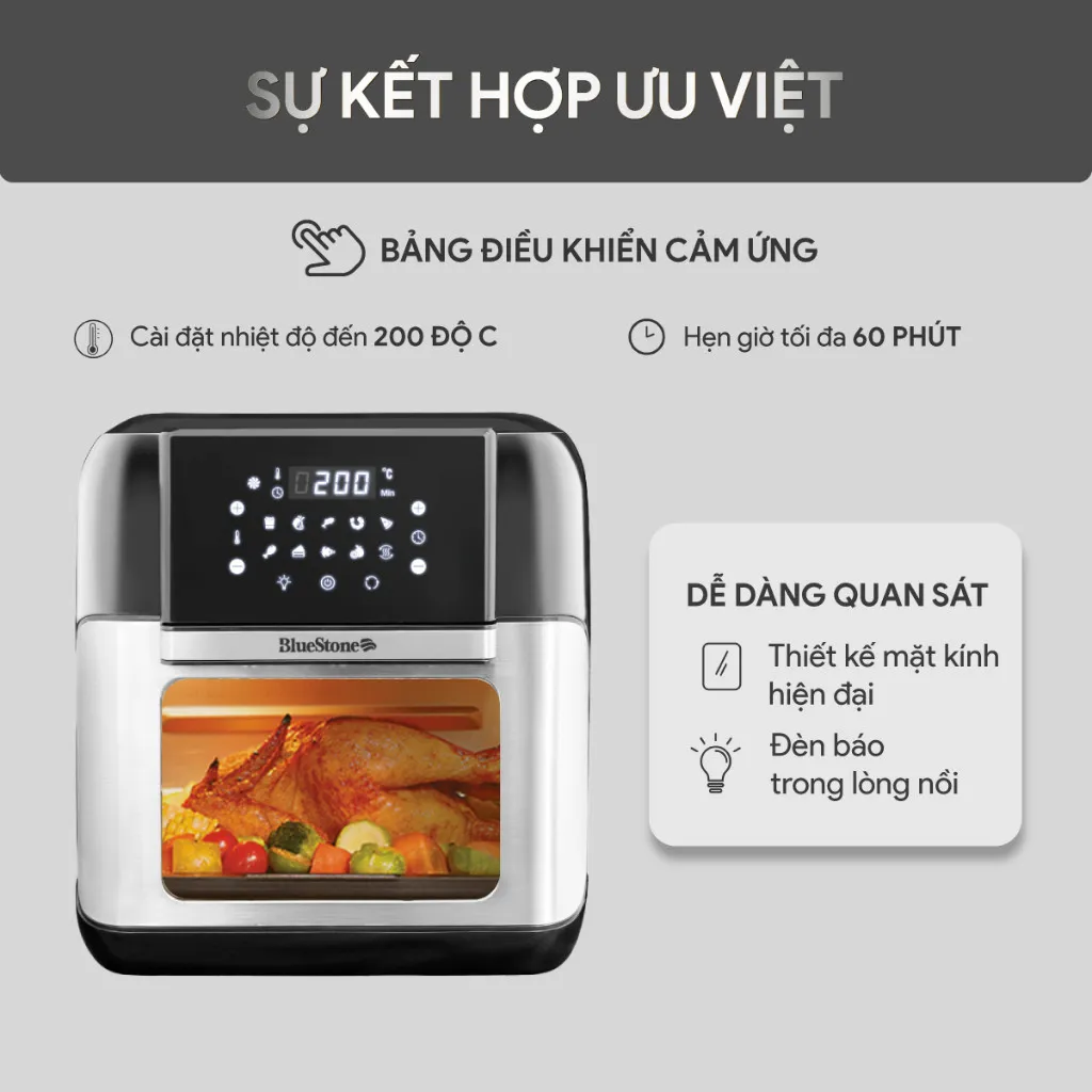 Ảnh Nồi Chiên Không Dầu Điện Tử BlueStone AFB-5888 - 10 Lít - 1800W 3