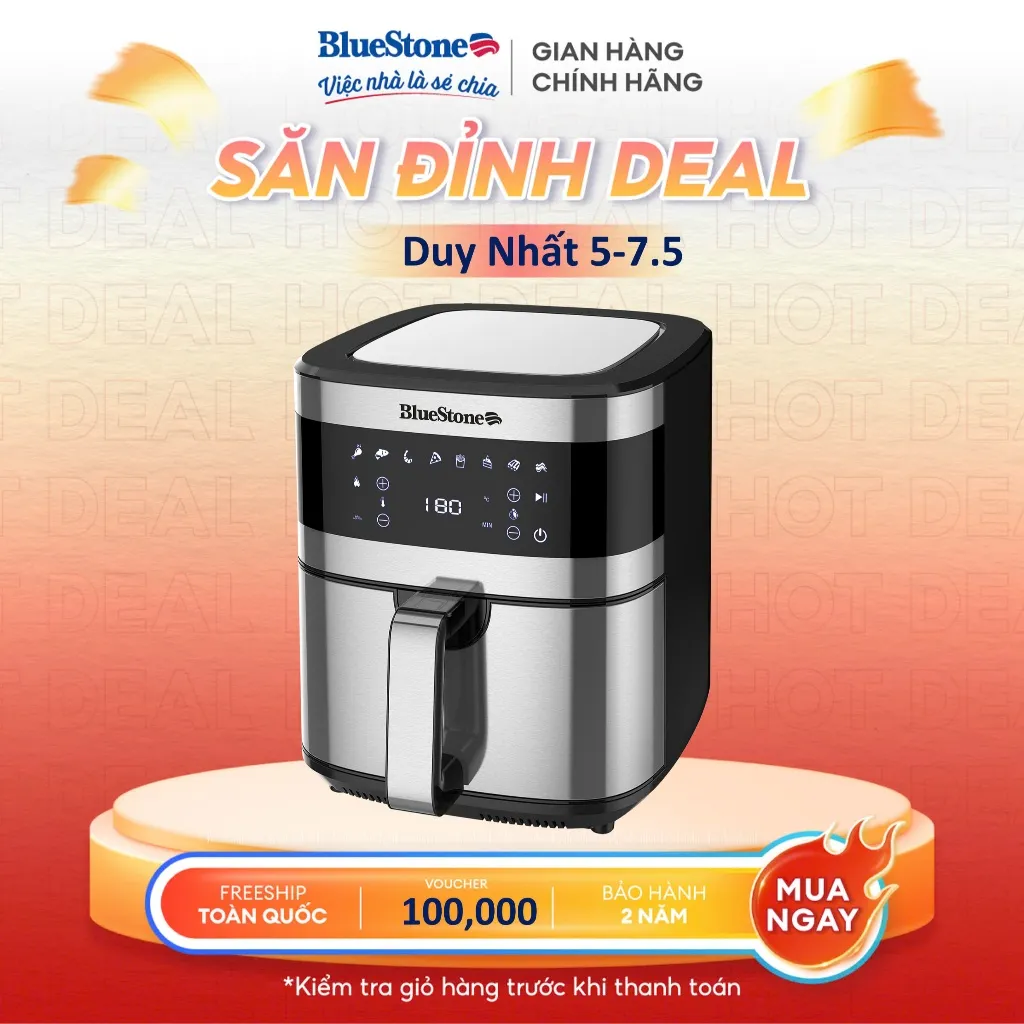Ảnh Nồi Chiên Không Dầu Điện Tử BlueStone AFB-5885 - 6,5 Lít - 1500W 1