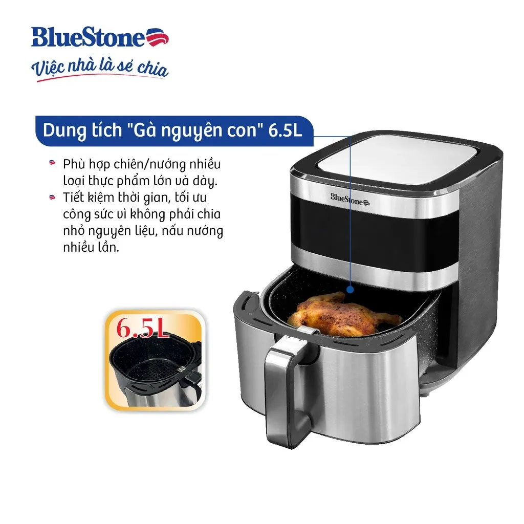 Ảnh Nồi Chiên Không Dầu Điện Tử BlueStone AFB-5885 - 6,5 Lít - 1500W 4