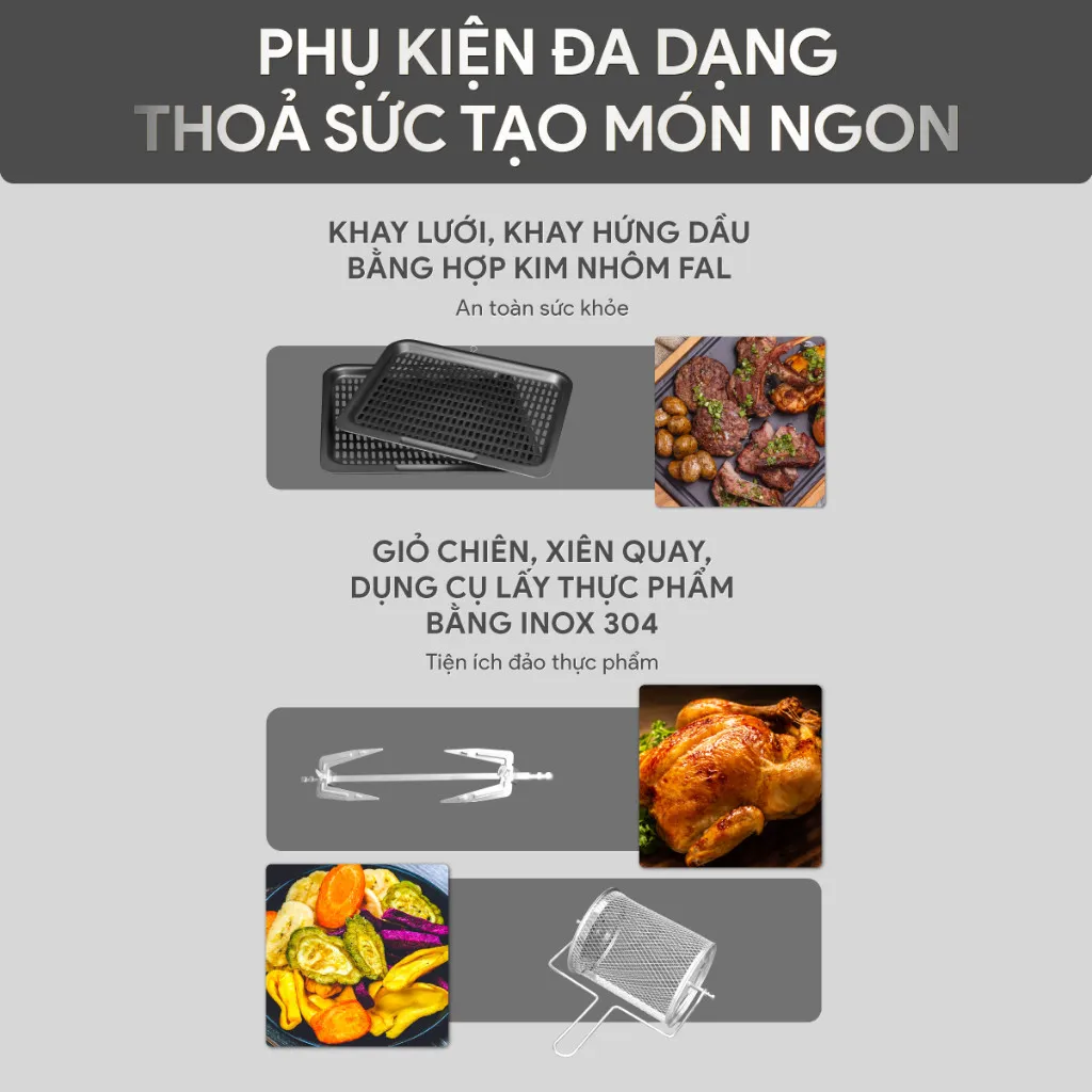 Ảnh Nồi Chiên Không Dầu Điện Tử BlueStone AFB-5888 - 10 Lít - 1800W 4