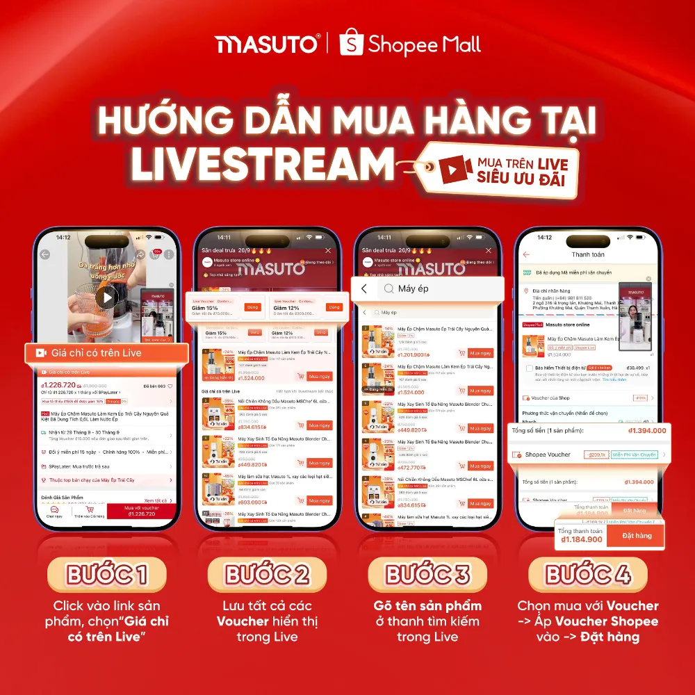 Ảnh Nồi chiên không dầu Masuto MSQueen 6L màn hình cảm ứng đốt 2 tầng đối lưu không cần trở lật 2