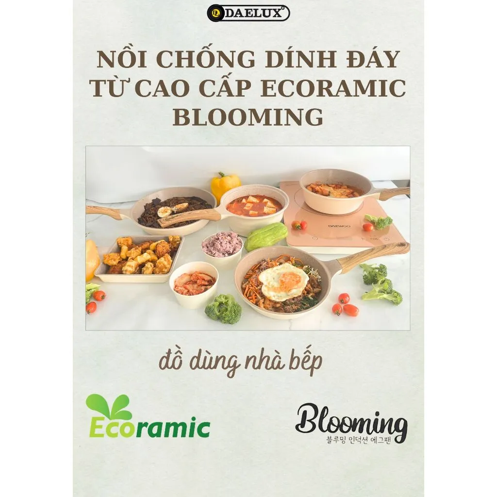 Ảnh Nồi Chống Dính Đáy Từ Cao Cấp Ecoramic Blooming, Quánh 18cm Nồi 20 22 24 26 28 cm 3