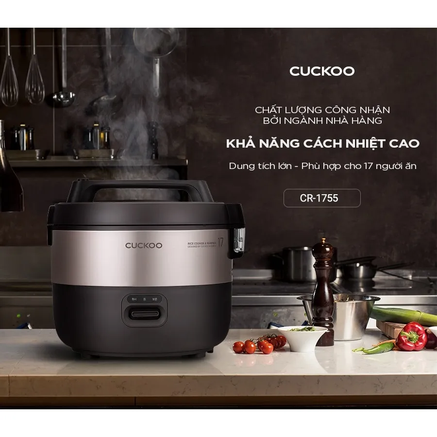Ảnh Nồi Cơm Điện Cuckoo 3 lít CR-1755- Lòng nồi chống dính- Hàng chính hãng- Bảo hành 2 năm 2