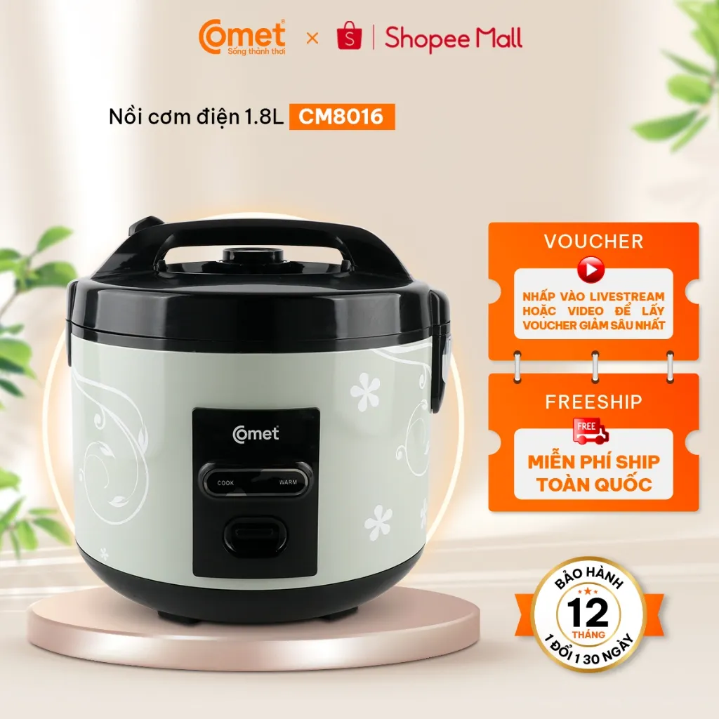 Ảnh Nồi cơm điện nắp cài 1,8L COMET - CM8016 1
