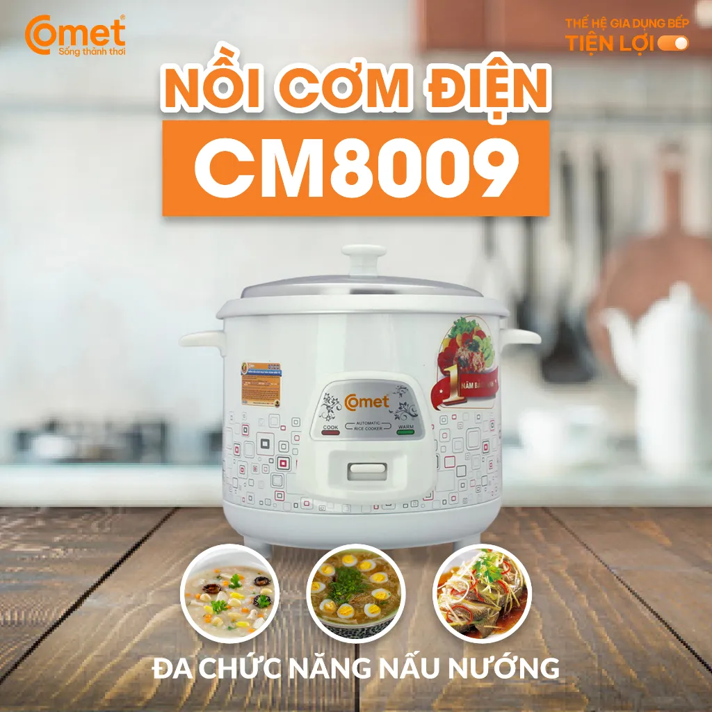 Ảnh Nồi cơm điện nắp rời 1.2L COMET - CM8009 1