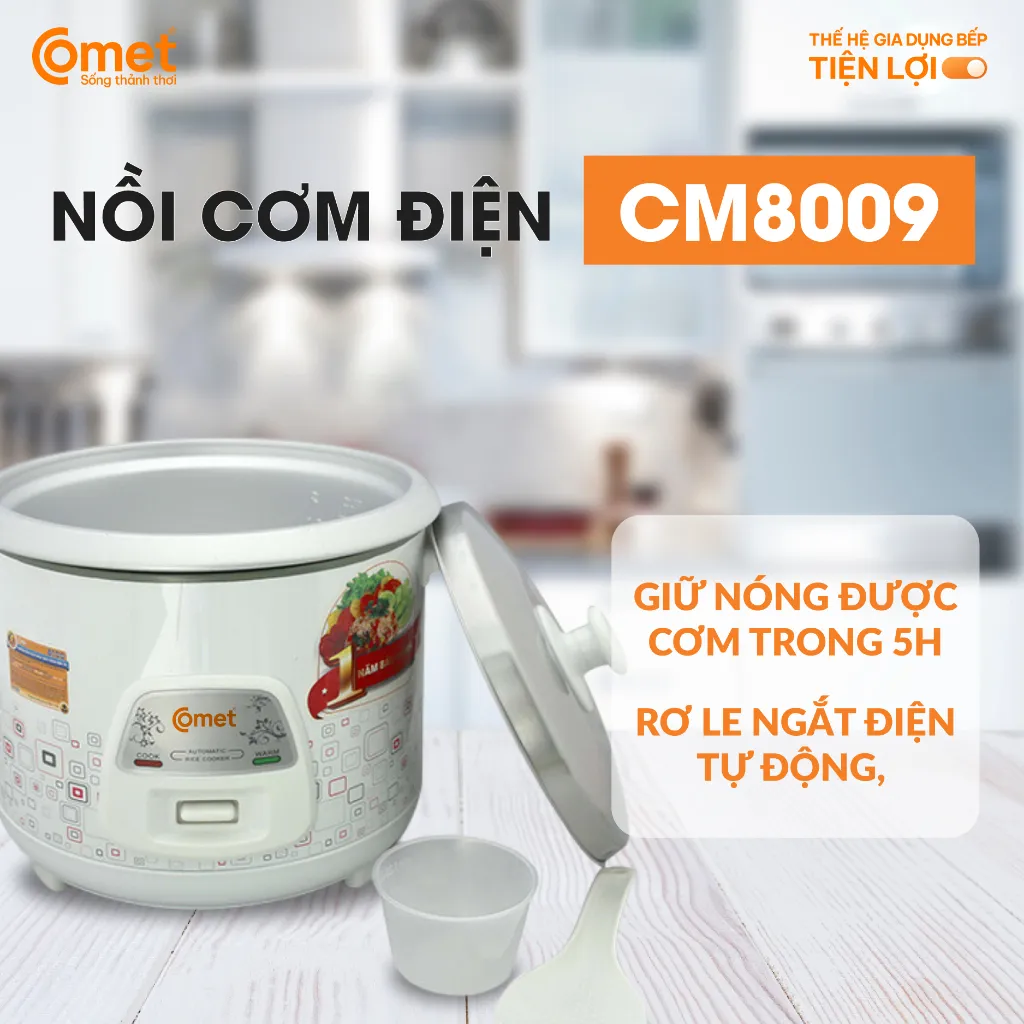 Ảnh Nồi cơm điện nắp rời 1.2L COMET - CM8009 4