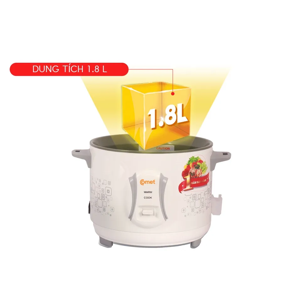Ảnh Nồi cơm điện nắp rời 1,8L COMET - CM8021 4