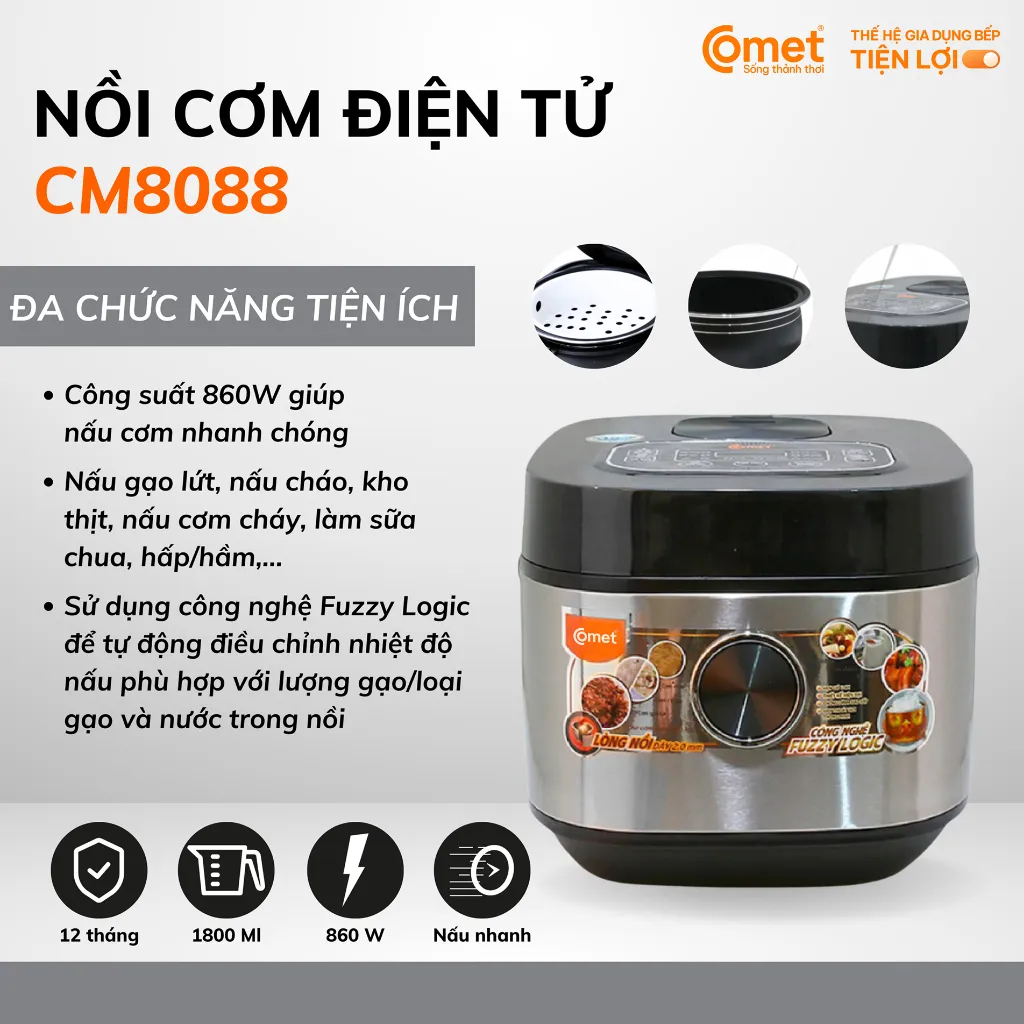 Ảnh Nồi cơm điện tử 1,8L COMET - CM8088 2