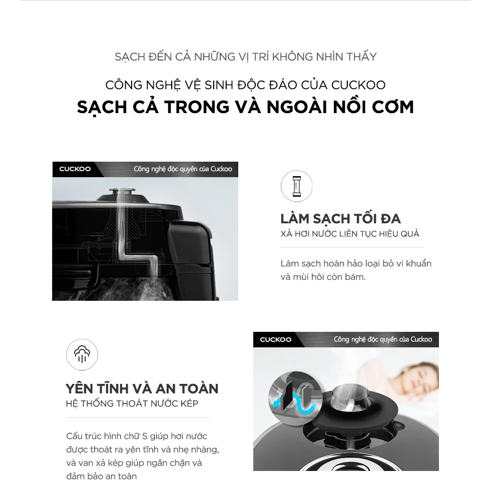 Ảnh Nồi cơm điện tử áp suất cao tần Cuckoo 1.8 lít CRP-HUS1000F màu đỏ- lòng nồi chống dính cao cấp phủ Xwall Black shine 3