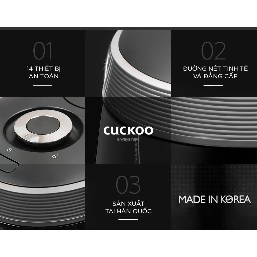 Ảnh Nồi cơm điện tử áp suất Cuckoo 1.8L CRP-QW1000F (tiếng Anh) - Lòng nồi phủ men Xwall độc quyền - Sản xuất tại Hàn Quốc 2