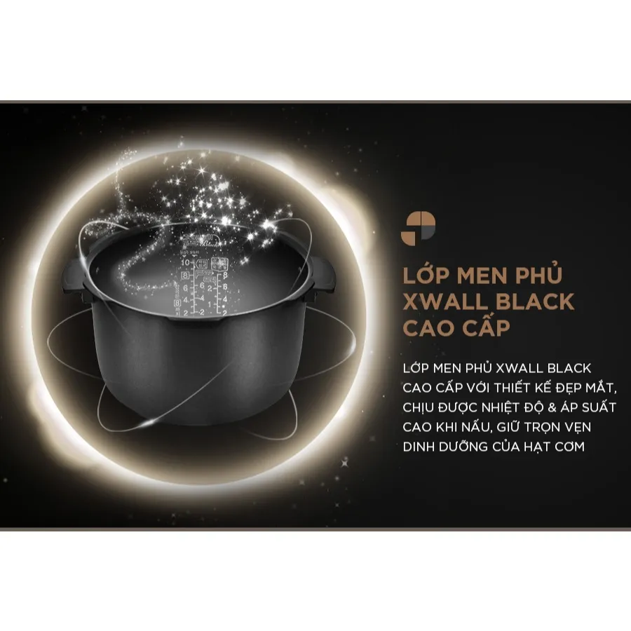 Ảnh Nồi cơm điện tử áp suất Cuckoo 1.8L CRP-PWV1008F - Lòng nồi phủ men Xwall độc quyền 4