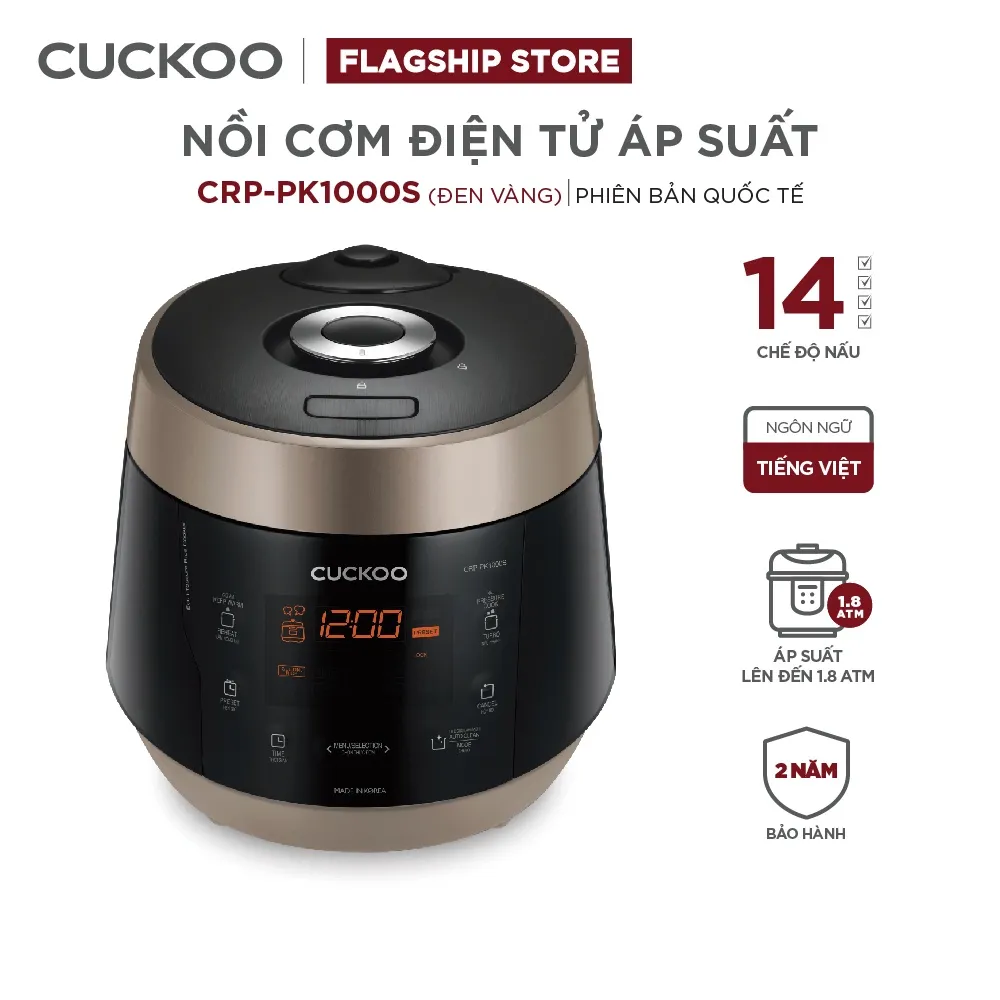 Ảnh Nồi cơm điện tử áp suất CUCKOO CRP-PK1000S 1,8 lít - Hàng chính hãng 1