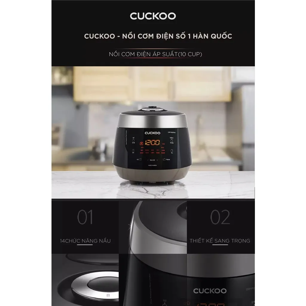 Ảnh Nồi cơm điện tử áp suất CUCKOO CRP-PK1000S 1,8 lít - Hàng chính hãng 2