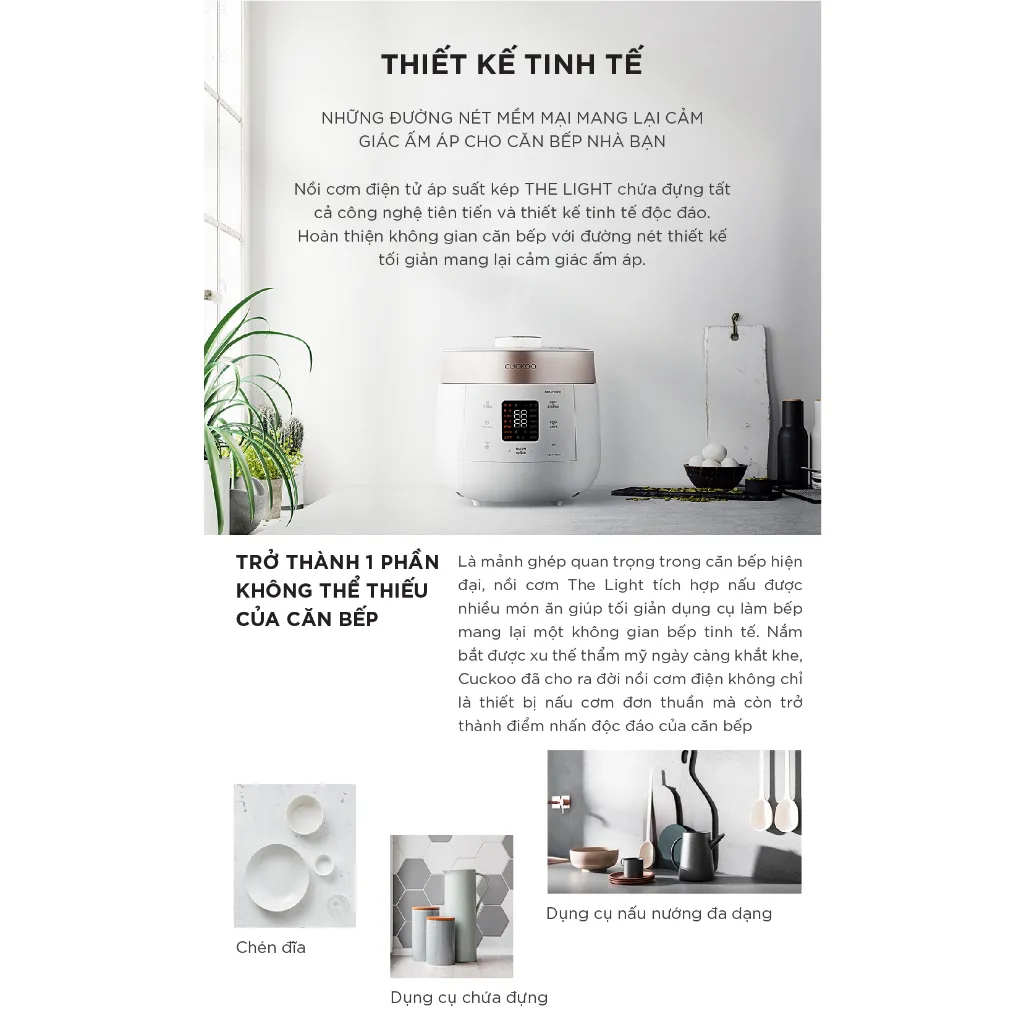 Ảnh Nồi cơm điện tử áp suất kép Cuckoo 1.8L CRP-ST1010FW - Lòng nồi phủ men Xwall độc quyền 3