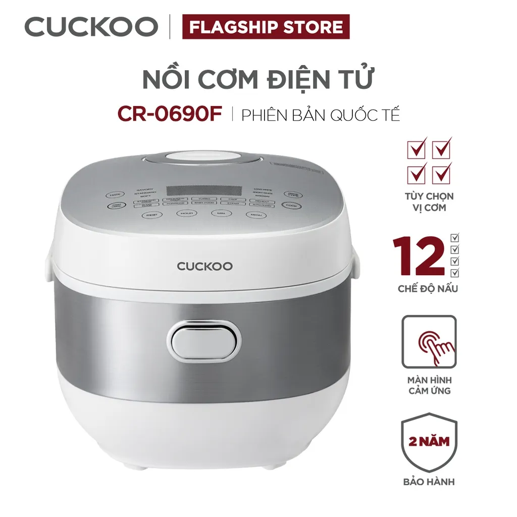 Ảnh Nồi cơm điện tử Cuckoo 1.08L CR-0690F nhiều chế độ nấu,- Bảo hành 2 năm 1