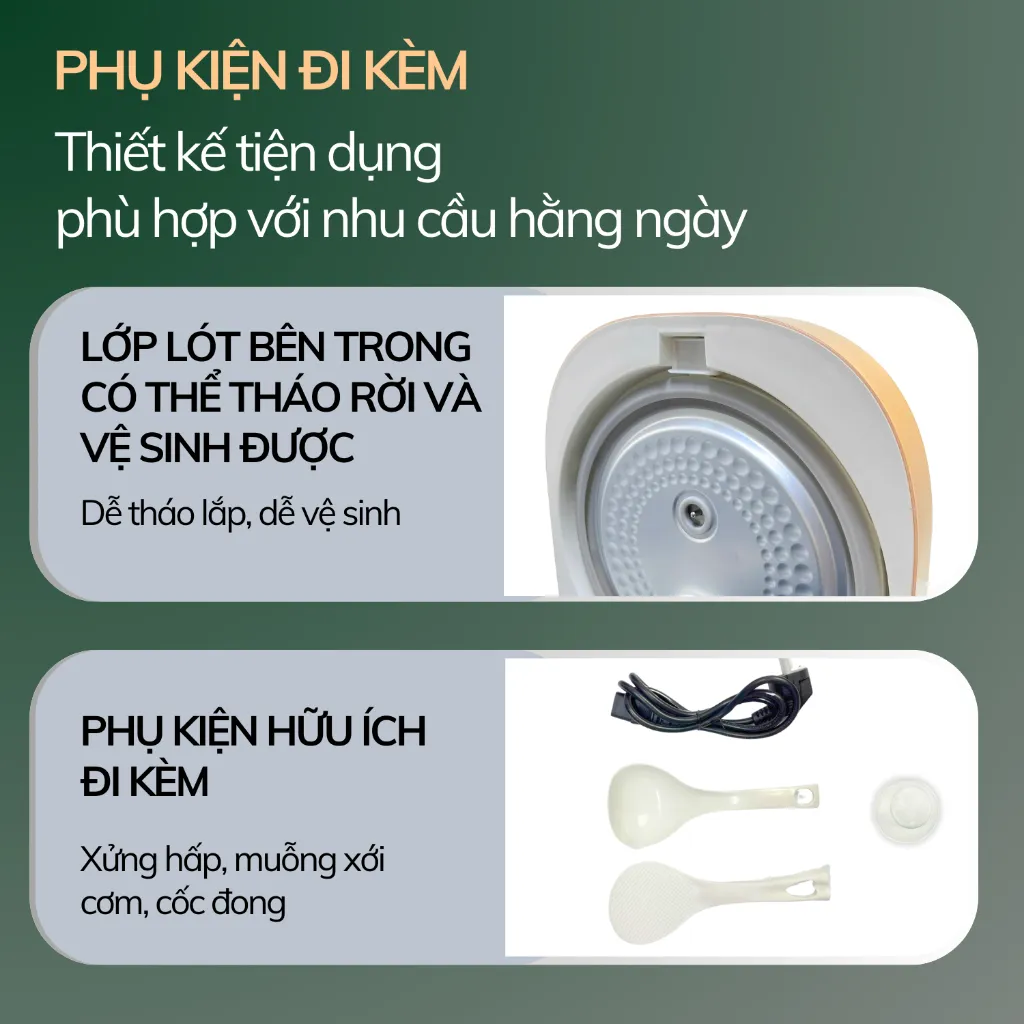 Ảnh Nồi cơm điện cao tần 16 chế độ nấu 1.8L Daewoo công suất 1200w DWRC-G411IH 3