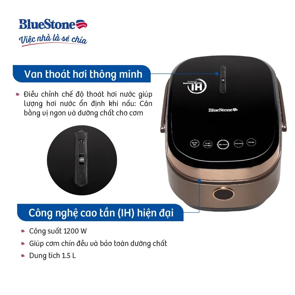 Ảnh Nồi Cơm Điện Tử Cao Tần BlueStone RCB-5988 - 1.5 Lít - 1200W 3