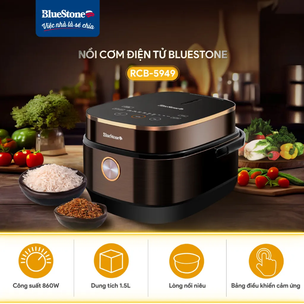 Ảnh Nồi Cơm Điện Tử Lòng Niêu BlueStone RCB-5949 - 1,5 Lít - 860W 2