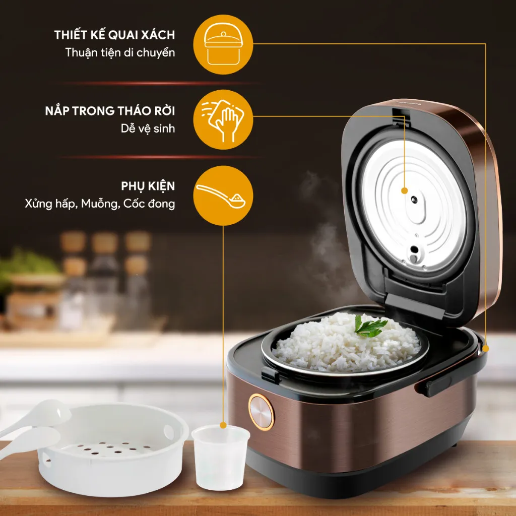 Ảnh Nồi Cơm Điện Tử Lòng Niêu BlueStone RCB-5949 - 1,5 Lít - 860W 3