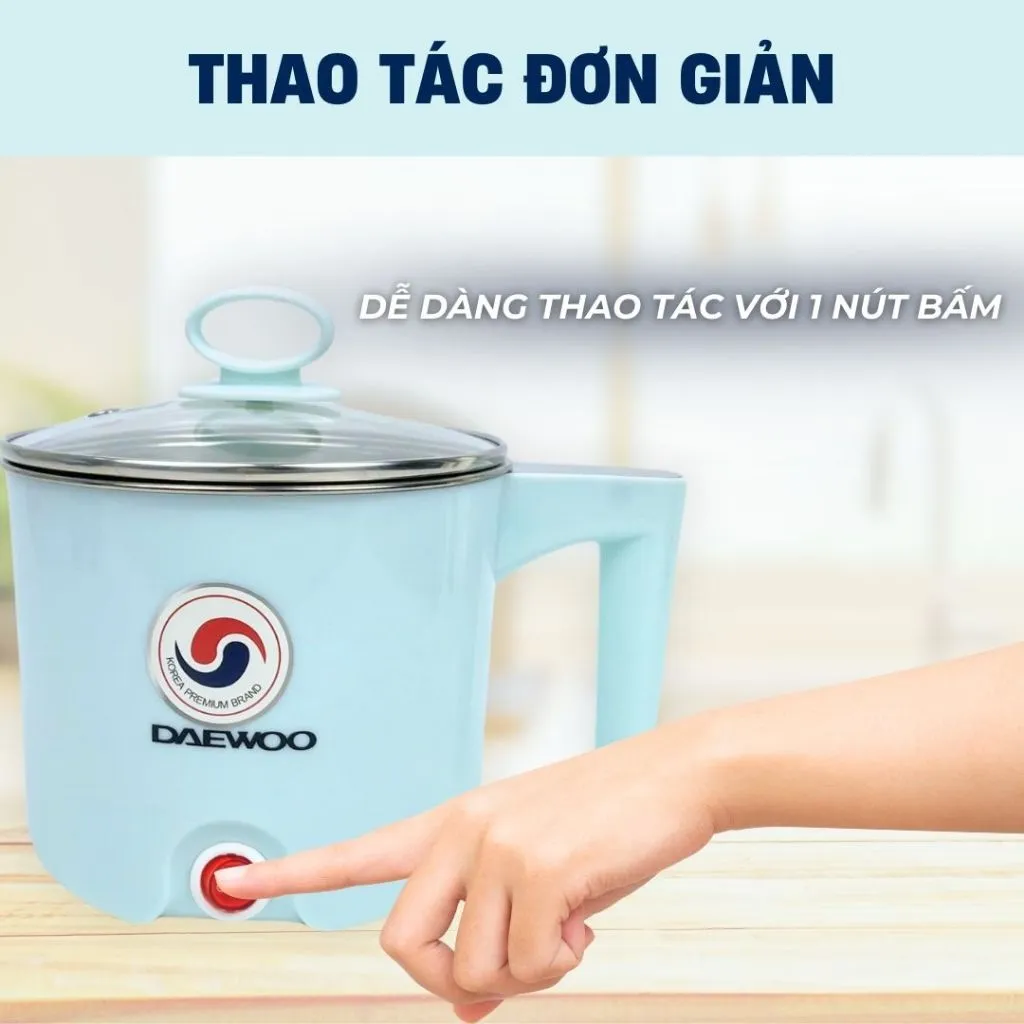 Ảnh Nồi điện đa năng mini 700ml Daewoo DEN-M550 nấu cực nhanh, bảo hành 1 năm 3