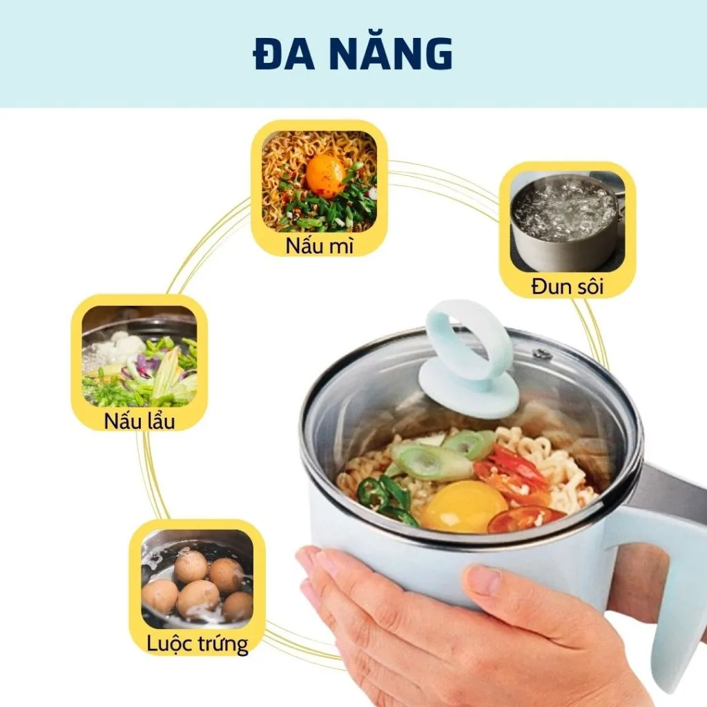 Ảnh Nồi điện đa năng mini 700ml Daewoo DEN-M550 nấu cực nhanh, bảo hành 1 năm 4