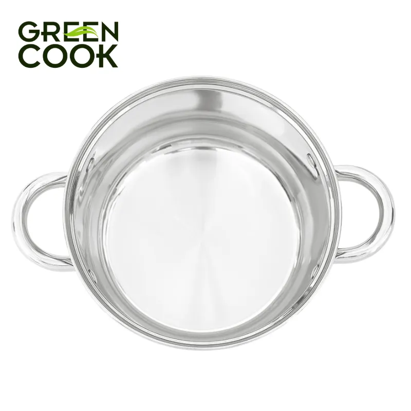 Ảnh Nồi Inox 5 đáy cao cấp PFOA free 18 cm Green Cook GCS243-18IH 2