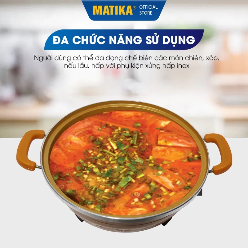 Ảnh Nổi lẩu điện đa năng MATIKA 6L 1800W MTK-9032 4