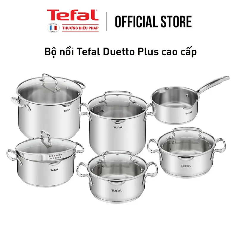Ảnh Nồi/ quánh Inox đáy từ Tefal Duetto Plus cao cấp (16cm/18cm/20cm/22cm/24cm/28cm) 2
