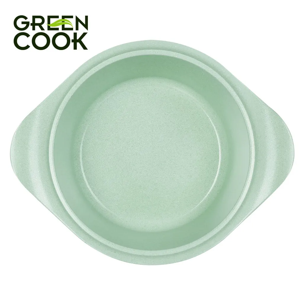 Ảnh Nồi đúc đáy từ chống dính PFOA free men đá xanh ngọc Green Cook GCS05 2