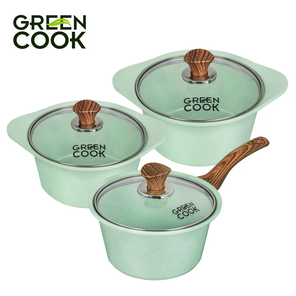 Ảnh Nồi đúc đáy từ chống dính PFOA free Green Cook GCS size 16-18-20-24 cm công nghệ Hàn Quốc 1