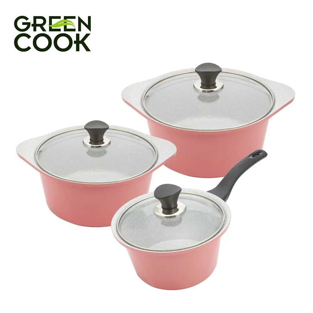Ảnh Nồi đúc đáy từ chống dính PFOA free Green Cook GCS size 16-18-20-24 cm công nghệ Hàn Quốc 2