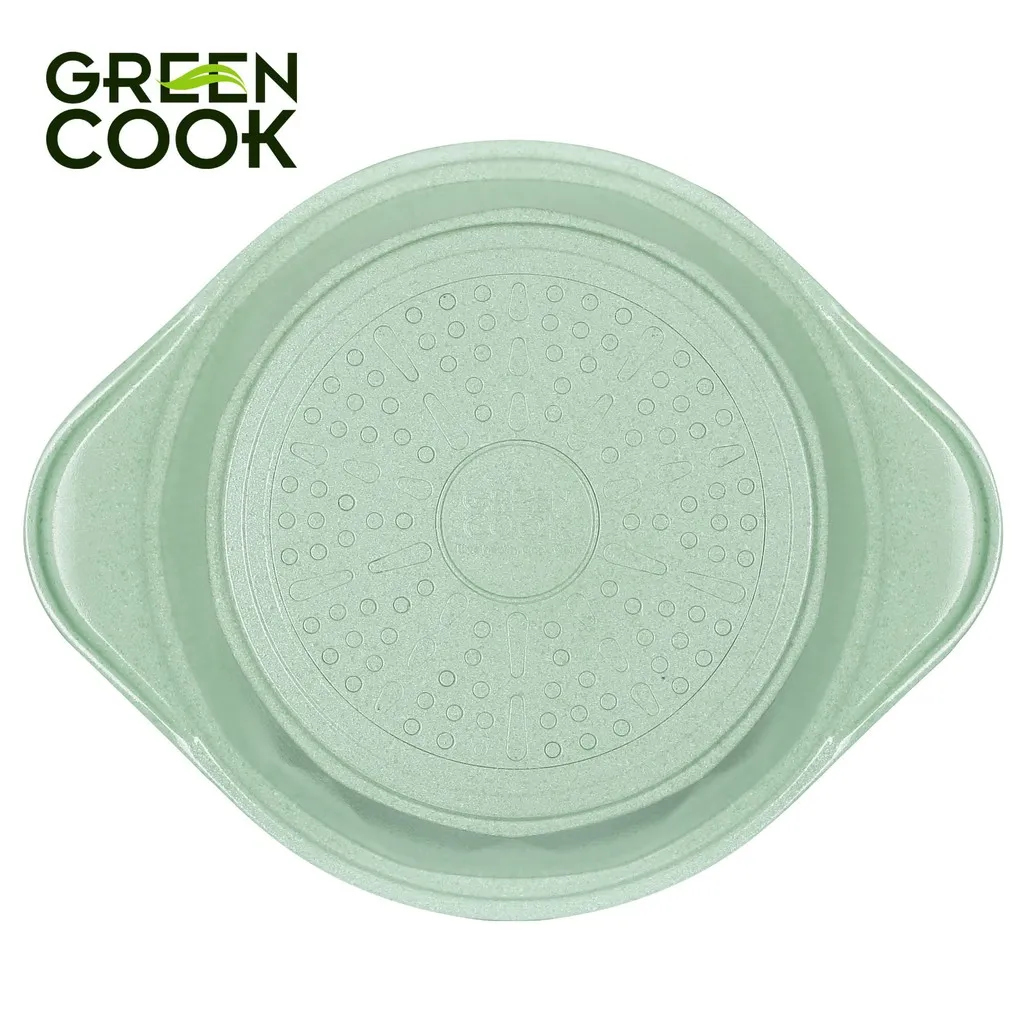 Ảnh Nồi đúc đáy từ chống dính PFOA free men đá xanh ngọc Green Cook GCS05 3