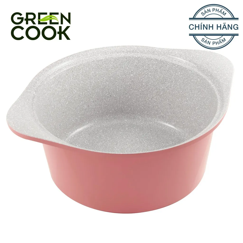 Ảnh Nồi đúc ceramic vân đá đáy từ chống dính PFOA free Green Cook GCS02-20IH 2