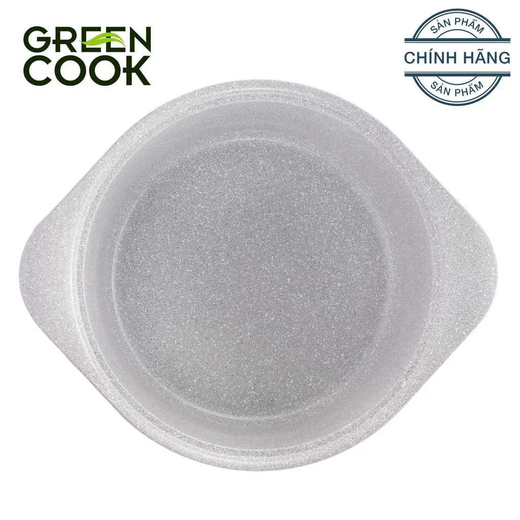Ảnh Nồi đúc ceramic vân đá đáy từ chống dính PFOA free Green Cook GCS02-20IH 3