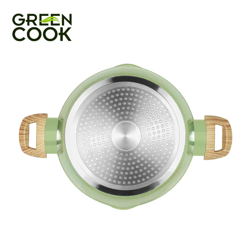 Ảnh Nồi đúc men đá ceramic miệng rót đáy từ 9 lớp chống dính PFOA free Green Cook 3
