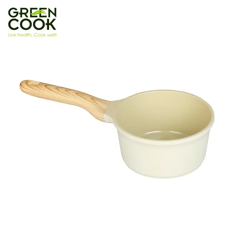 Ảnh Nồi đúc men gốm Green Cook IVORY chông dính PFOA free - Dùng cho mọi loại bếp GCS233 2