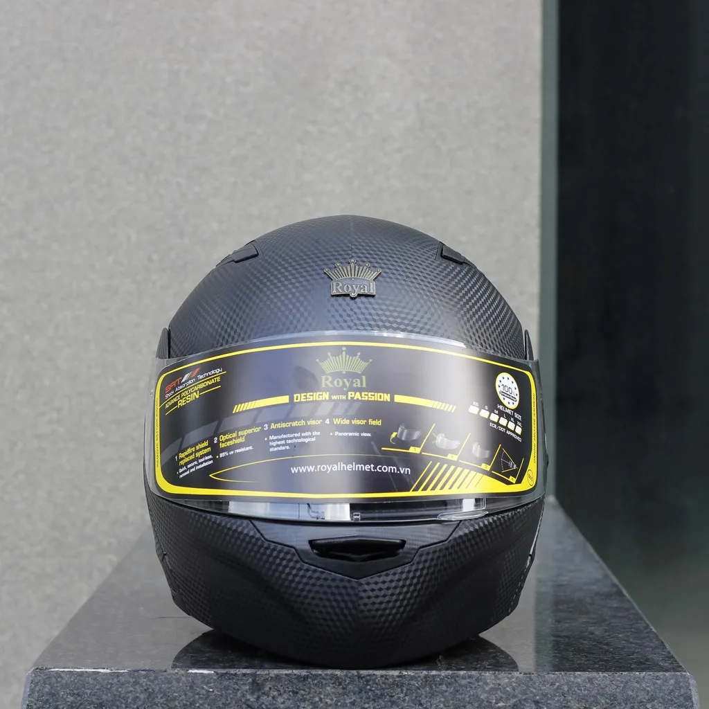 Ảnh Nón bảo hiểm fullface có cằm Royal M179 đen nhám chính hãng tại Nón Trùm 4
