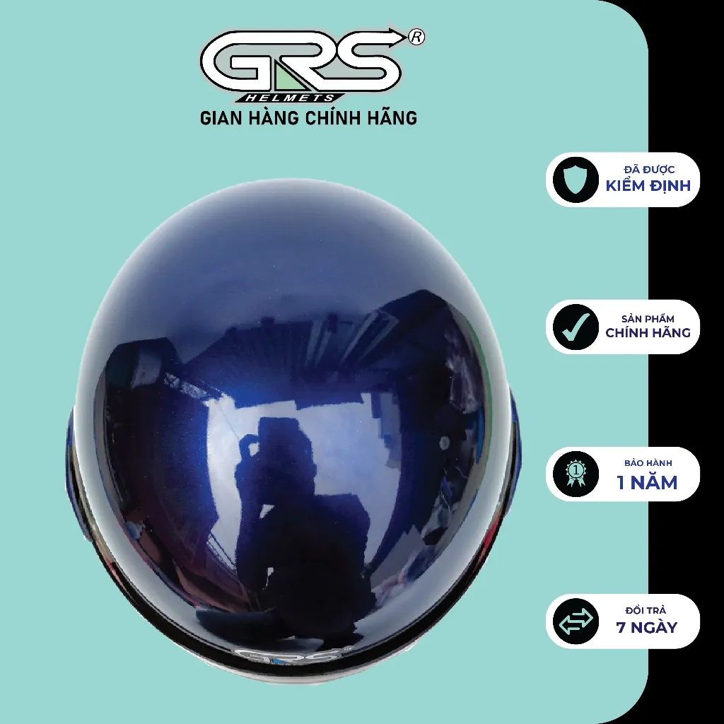 Ảnh Nón bảo hiểm ¾ GRS A318K kính lớn – nhiều màu 3