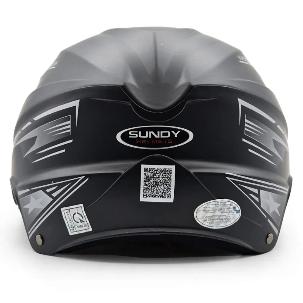 Ảnh Nón bảo hiểm nửa đầu có kính SUNDY Helmets HP02 Lưỡi trai vân mũ thể thao, Freesize (vòng đầu 56-59cm) cho nam nữ 2