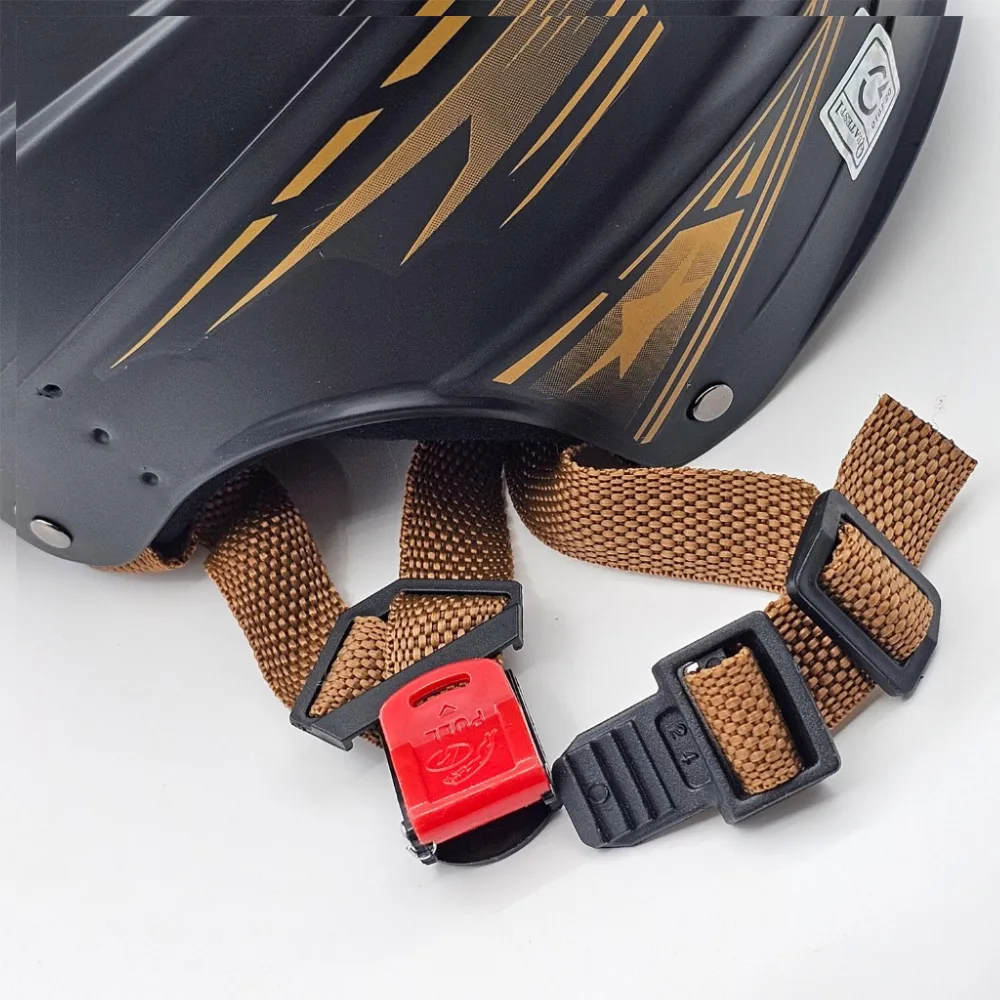 Ảnh Nón bảo hiểm nửa đầu có kính SUNDY Helmets HP02 Lưỡi trai vân mũ thể thao, Freesize (vòng đầu 56-59cm) cho nam nữ 4