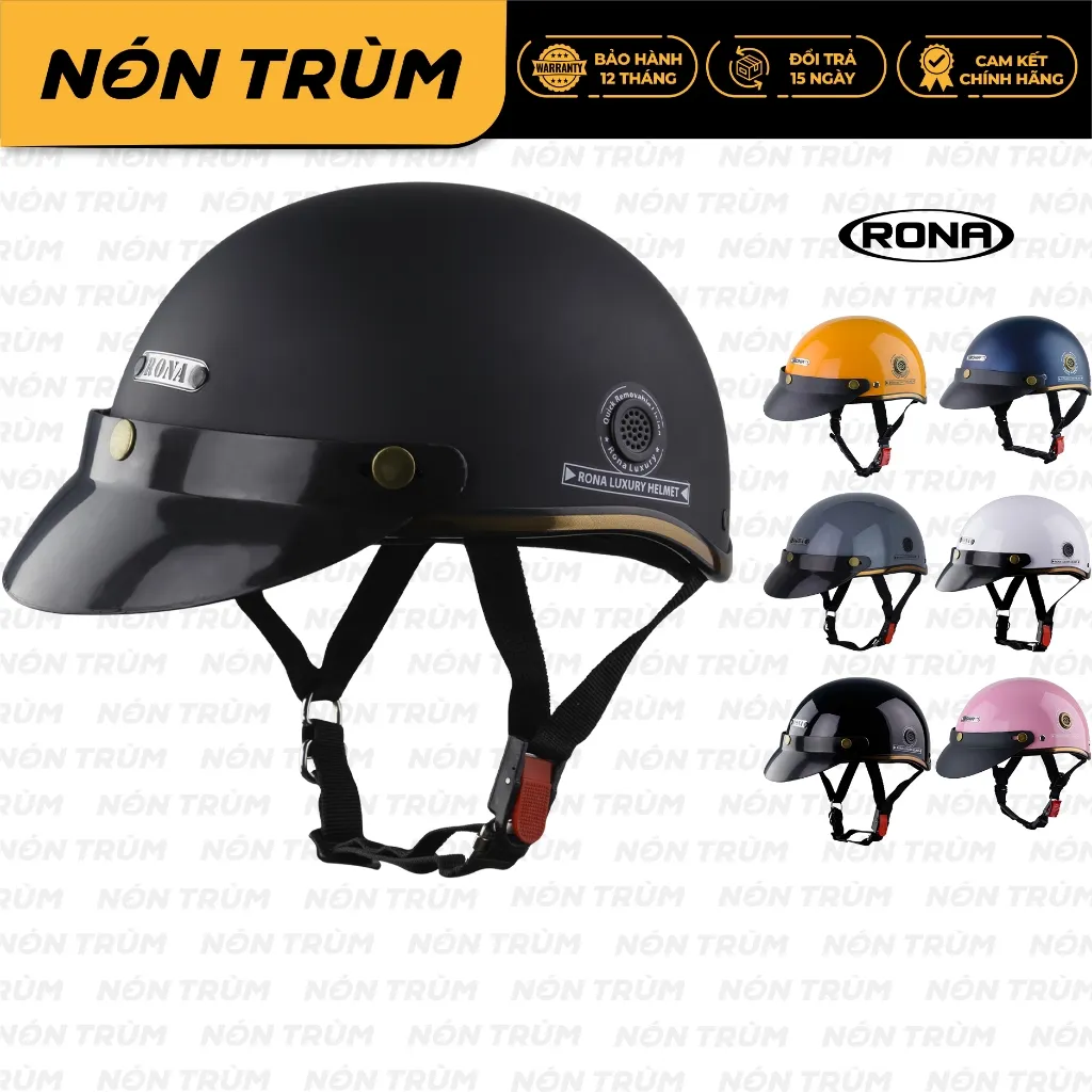 Ảnh Nón bảo hiểm nửa đầu RONA Haly Luxury có nhiều màu chính hãng tại Nón Trùm 1
