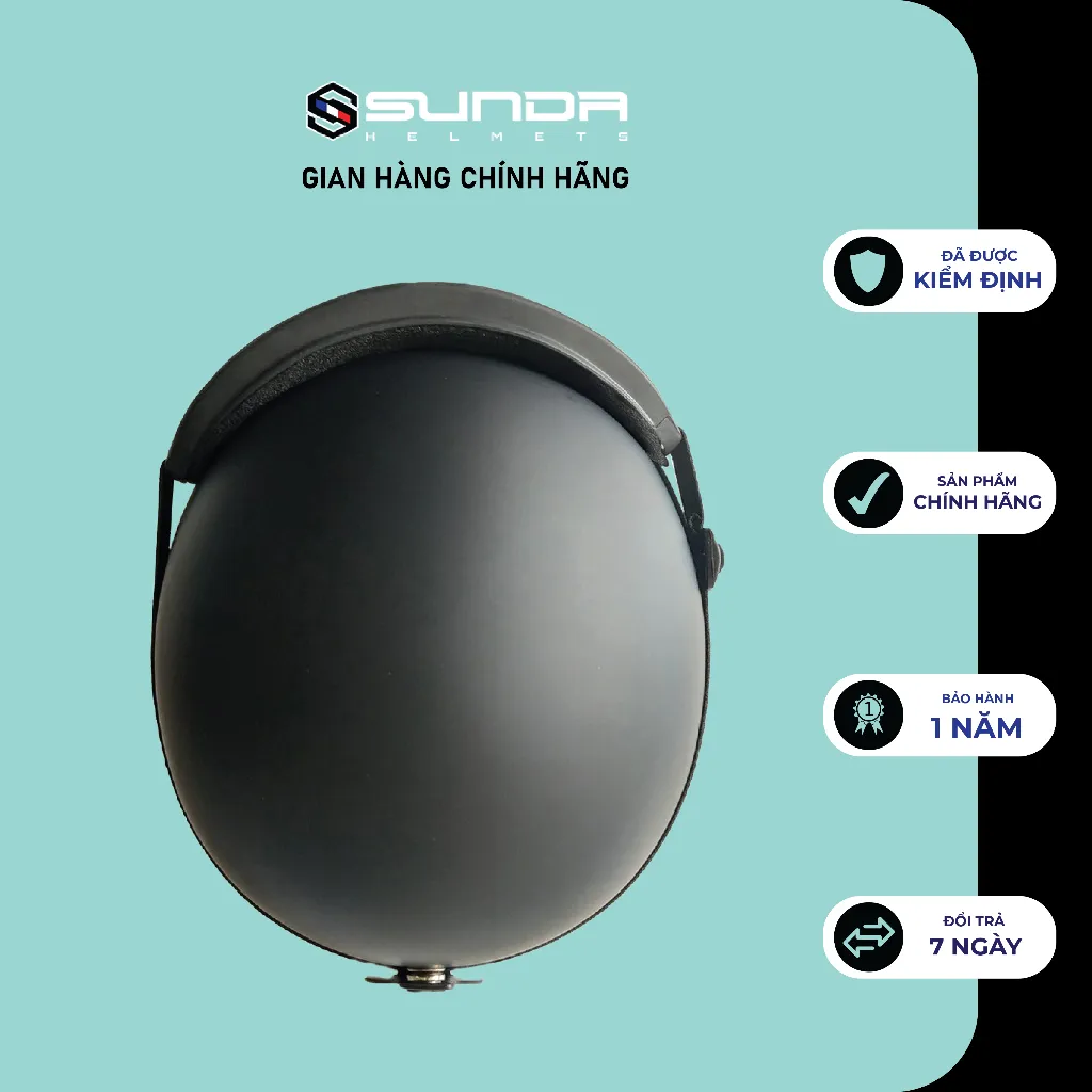Ảnh Nón bảo hiểm nửa đầu SUNDA HALYA kèm kính UV – nhiều màu 4