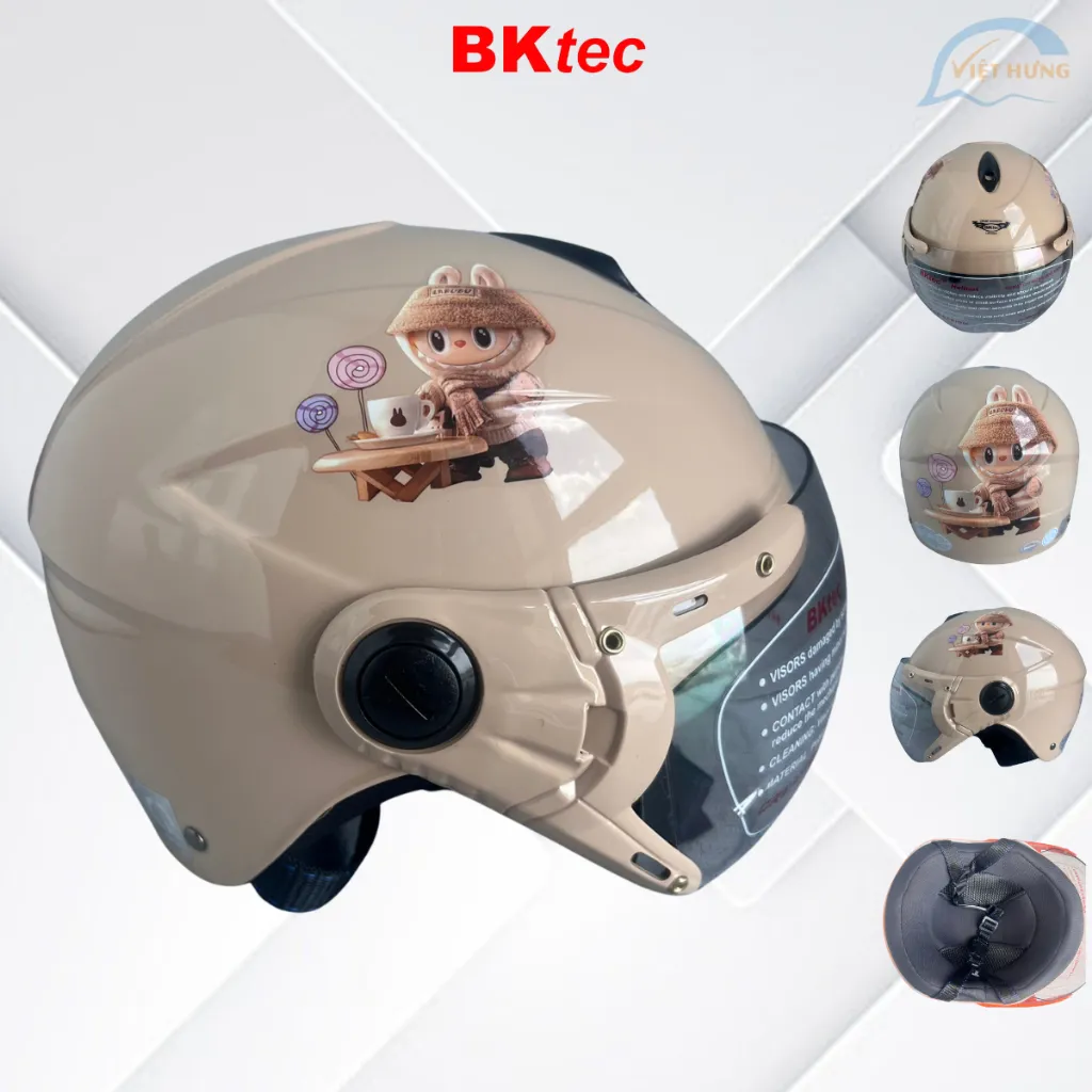 Ảnh Nón bảo hiểm trẻ em BKtec BK14 - Dành cho bé từ 5 đến 10 tuổi, bé nặng dưới 30kg, Vòng đầu từ 52-54cm, Bảo Hành 12 tháng 2