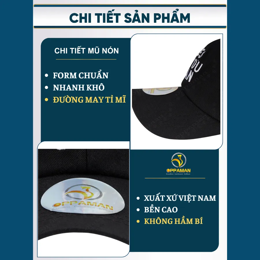 Ảnh Nón kết nam màu đen nón kết đẹp ngầu xịn thời trang trơn nón kết kaki hàn quốc thể thao ON2 OPPAMAN 4