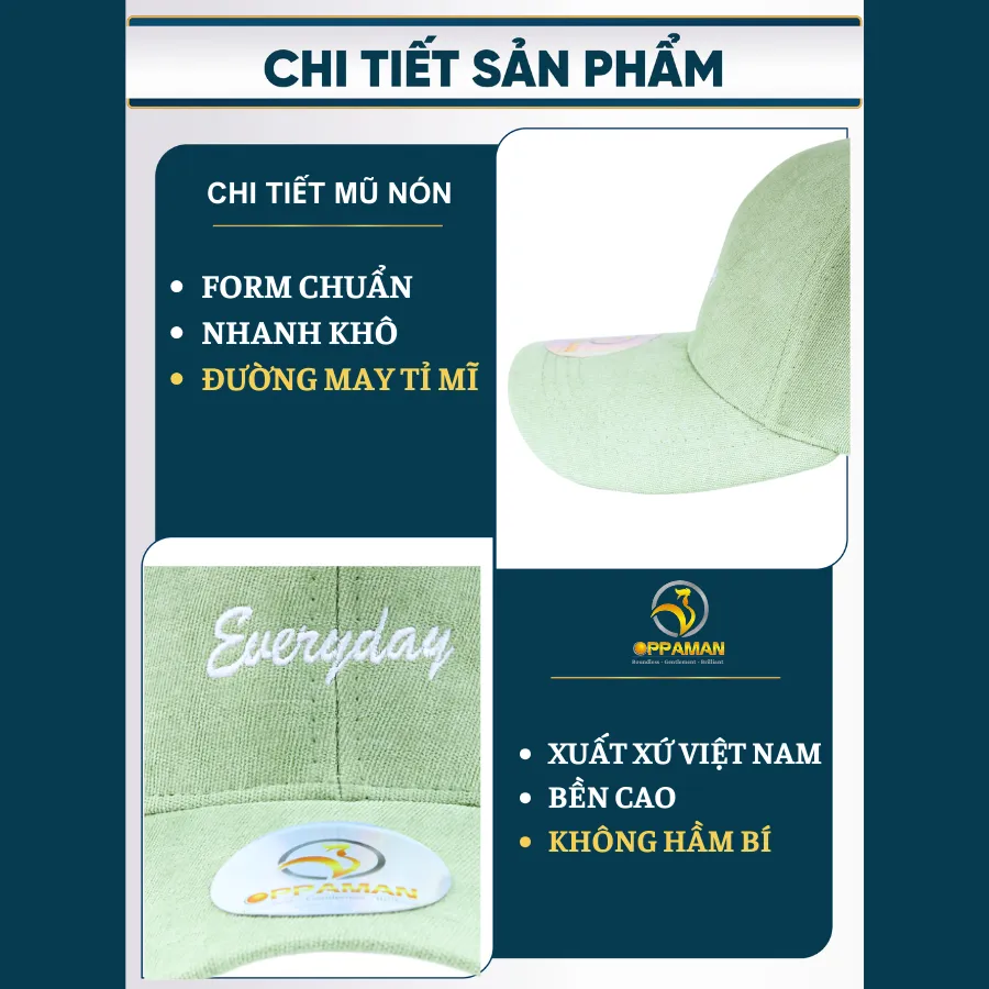 Ảnh Nón kết nam nữ đẹp xịn ngầu hàn quốc vải nhung thoáng mát thêu chữ everyda cao cấp mịn ON1 OPPAMAN 4
